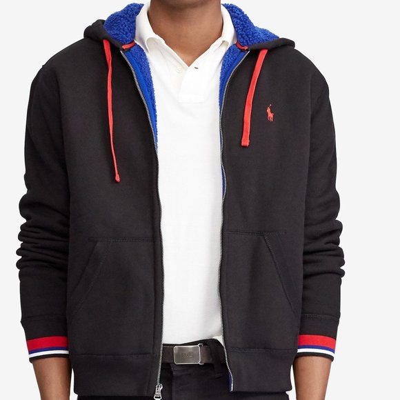 polo ralph lauren sherpa hoodie